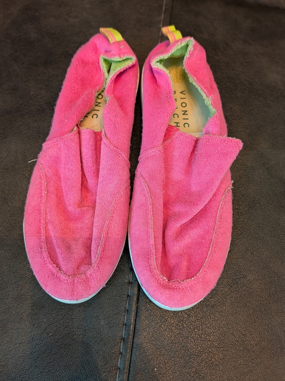 Vionic Hot Pink Suede Slip-On Malibu Beach Sneakers